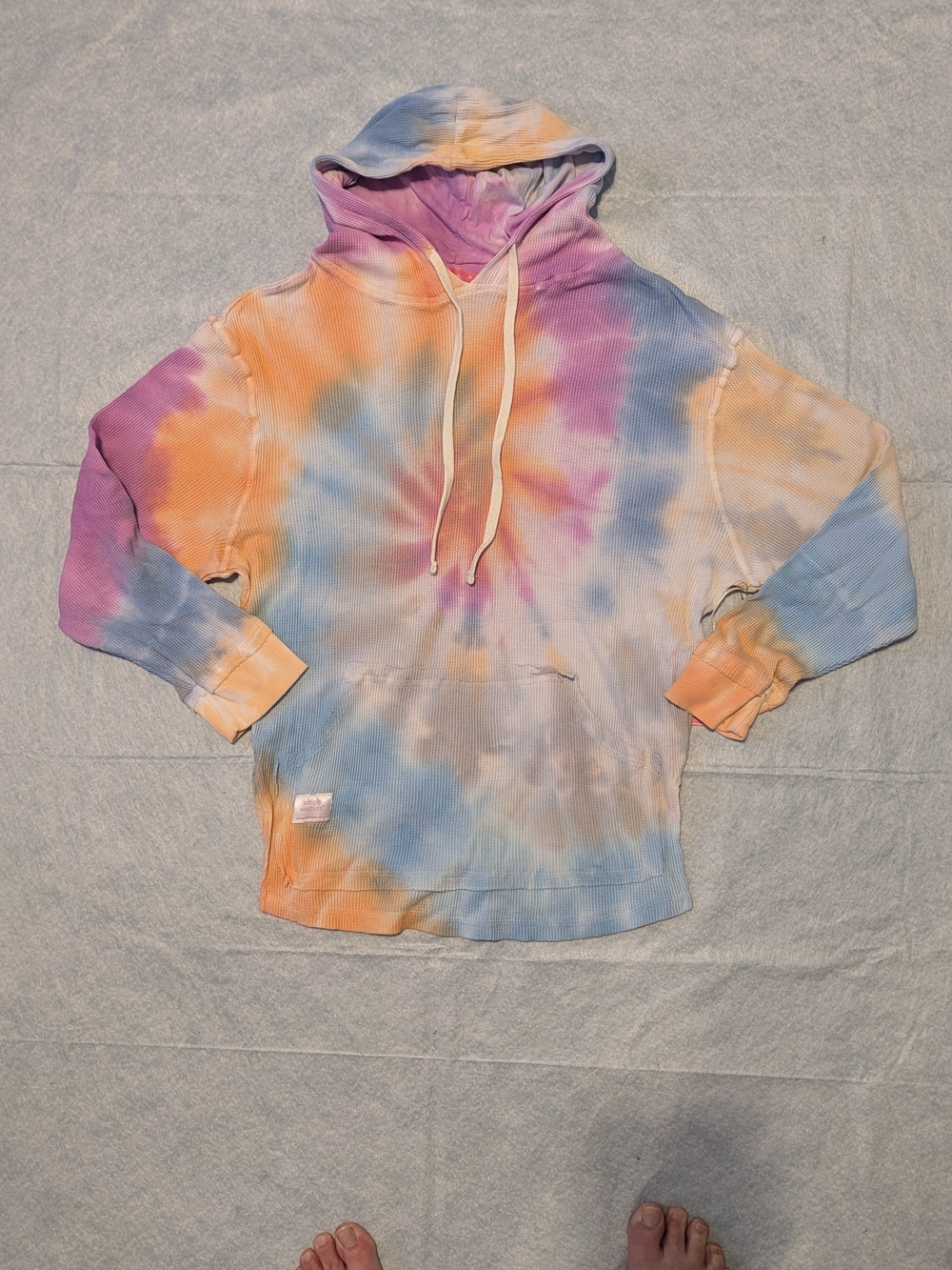 Simply Southern Waffle Knit Tie Dye Hoodie - Size Medium (Nwt)